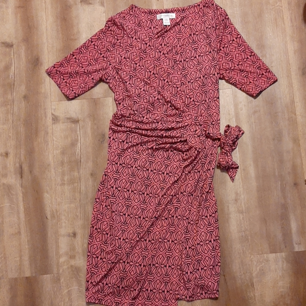 Motherhood Maternity Pink & Blue Knee Length Dress